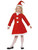49" Red and White Santa Girl Child Christmas Costume - Large