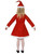 49" Red and White Santa Girl Child Christmas Costume - Large