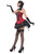 51" Red and Black Seductive Vampire Women Adult Halloween Costume - Medium