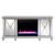 58" Silver Contemporary Style Mirrored Electric Fireplace