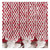 60" Red and White Rectangular Cotton Checkered Throw