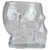10.75" Clear Glass Halloween Skull Bowl