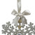6" Silver Glittered Snowflake With a Rhinestone Christmas Ornament