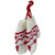 5" White And Red Knitted Snowflake Mitten Christmas Ornament