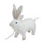 8.5” White Sisal Piglet with Easter Bunny Ears Tabletop Decor