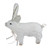 8.5” White Sisal Piglet with Easter Bunny Ears Tabletop Decor