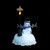 5" LED Lighted Color-Changing Snowman with Top Hat with Lamp Post Christmas Table Top Figure
