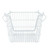10" x 12.5" White Large Metal Rectangular Basket