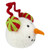 4" Snowmans Face Wearing Red and Green Striped Earmuffs Christmas Ornament