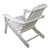 36" White Corona Classic Folding Wooden Adirondack Chair