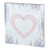 8" Gray Square Shaped Wall Art Decoration with Heart Icon Design