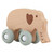 4" Brown Elephant Toy with Silicone Wheel for Babies