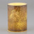 5" Gold, Royal Blue And White LED Candle With Floral Graphics