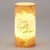 7" Rosewood Pink And Metallic Gold "Matthew 5:16" Verse Inscription LED Candle In Abstract Design