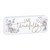8.5" White, Gold and Gray Metallic Rectangular Plaque with "Live Thankfully" Design