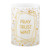 5" Gold, Pink And Sky Blue "Pray Trust Wait" LED Candle With Colorful Confetti Graphics