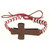 24-Piece Nylon Bracelet With Wooden Cross 8"