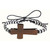 24-Piece Nylon Bracelet With Wooden Cross 8"
