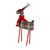 16" Red and Green Plaid Standing Reindeer Christmas Figure