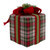 6.5" Red and Green Plaid Christmas Gift Decoration with Bow