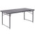 48.25" Dark Gray Rectangular Adjustable Bi-Fold Outdoor Patio Folding Table with Carrying Handle