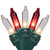 Set of 50 Red and Clear Mini Christmas Lights, 2.5" Spacing - Green Wire