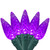 70-Count Purple LED Faceted C6 Christmas Lights Set, 23 ft Green Wire