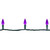 70-Count Purple LED Faceted C6 Christmas Lights Set, 23 ft Green Wire