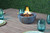 9" Umbrella Hole Round Table Top Fire Bowl