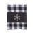 17.75" Black and White Christmas Check and Snowflake Towel