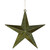 Glitter Olive Green Matte Shatterproof Star Christmas Ornament 6"