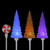Set of 3 Vibrantly Colored Pre-Lit Musical Christmas Tree Pathway Marker Lawn Stakes 18.9"