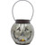 10.75" Gray and Brown Small Galvanized Halloween Jack O' Lantern Buck