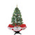 4.5' Pre-Lit Medium Musical Snowing Artificial Christmas Tree with Umbrella Base - Blue LED Lights