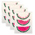 Set of 4 Magenta Pink and Green Rectangular Watermelon Dishcloths 7.75"