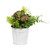 8” Artificial Succulents in Metal Pot Plant