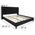 85.25" Black Rectangular Tufted Upholstered Platform Bed - King Size