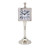 12" White and Glossy Silver Finish Cadell Clock with Finial Top