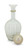 18.5" White and Brown Wide Art Glass Bottle with Stopper