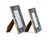 Set of 2 Blue and Brown Easel Framed Picture Frames 9.75"