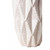 12" White Geometric Origami Ceramic Vase