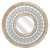 31" Joel Silver and Brown Round Wall Mirror