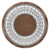 31" Joel Silver and Brown Round Wall Mirror