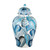 23.75" Blue and White Contemporary Style Jar with Lid