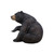 25.5" Black and Brown Bear Sitting Paw Up Statue