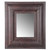 29.75" Brown Boldly Textured Frame Rectangular Shaped Wall Mirror