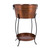 35" Copper Colored Decorative Persimmon Beverage Tub with Tray and Stand