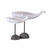 Set of 2 Whitewash Finish Whale Statuaries Mounted on a Rod 14.5"