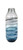13" Glossy Blue and Gray Delphia Small Decorative Tabletop Glass Vase
