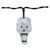 10 White Skull LED Halloween Lights - 5.75 ft Black Wire